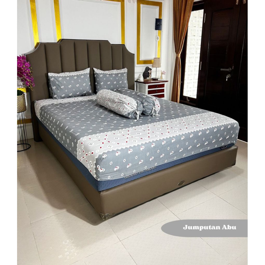 Sprei Motif  Batik Jumputan Tinggi 40 cm Ukuran 90x200 100x200 x120x200 anti geser
