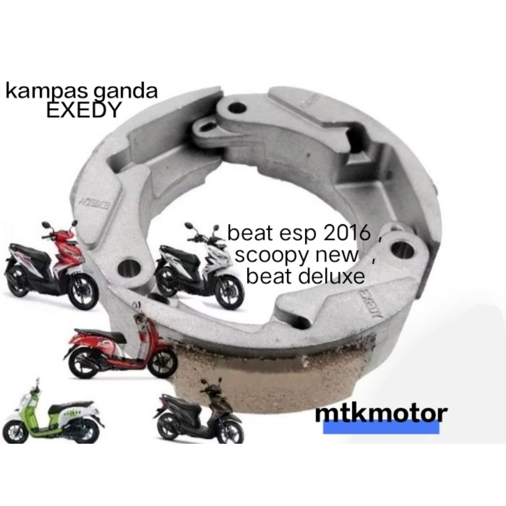 kampas ganda exedy beat esp 2016 , scoopy new, beat deluxe kusud motor exedy / kampas otomatisexedy 