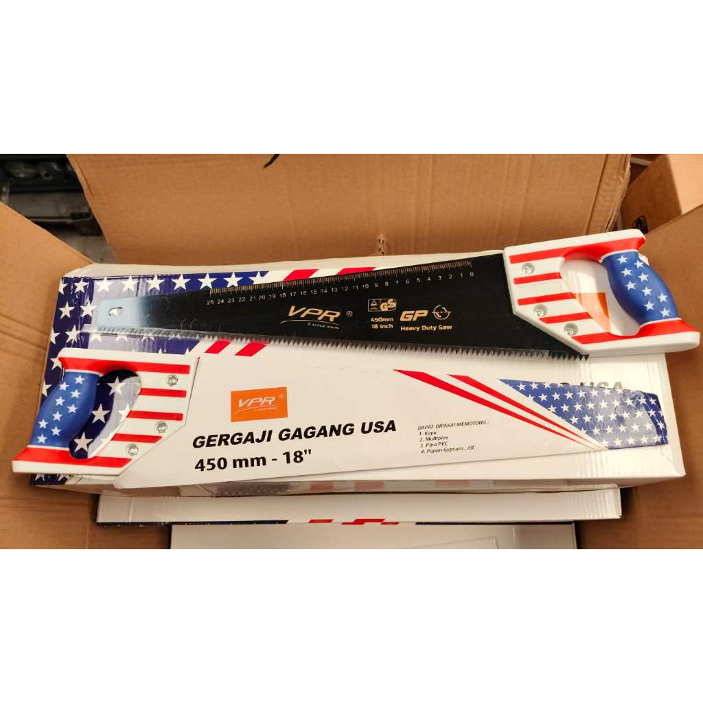 Handsaw / Graji Tukang Gergaji Manual Gergaji Kayu Gagang Fiber 18 inch USA SUPER TAJAM ASLI