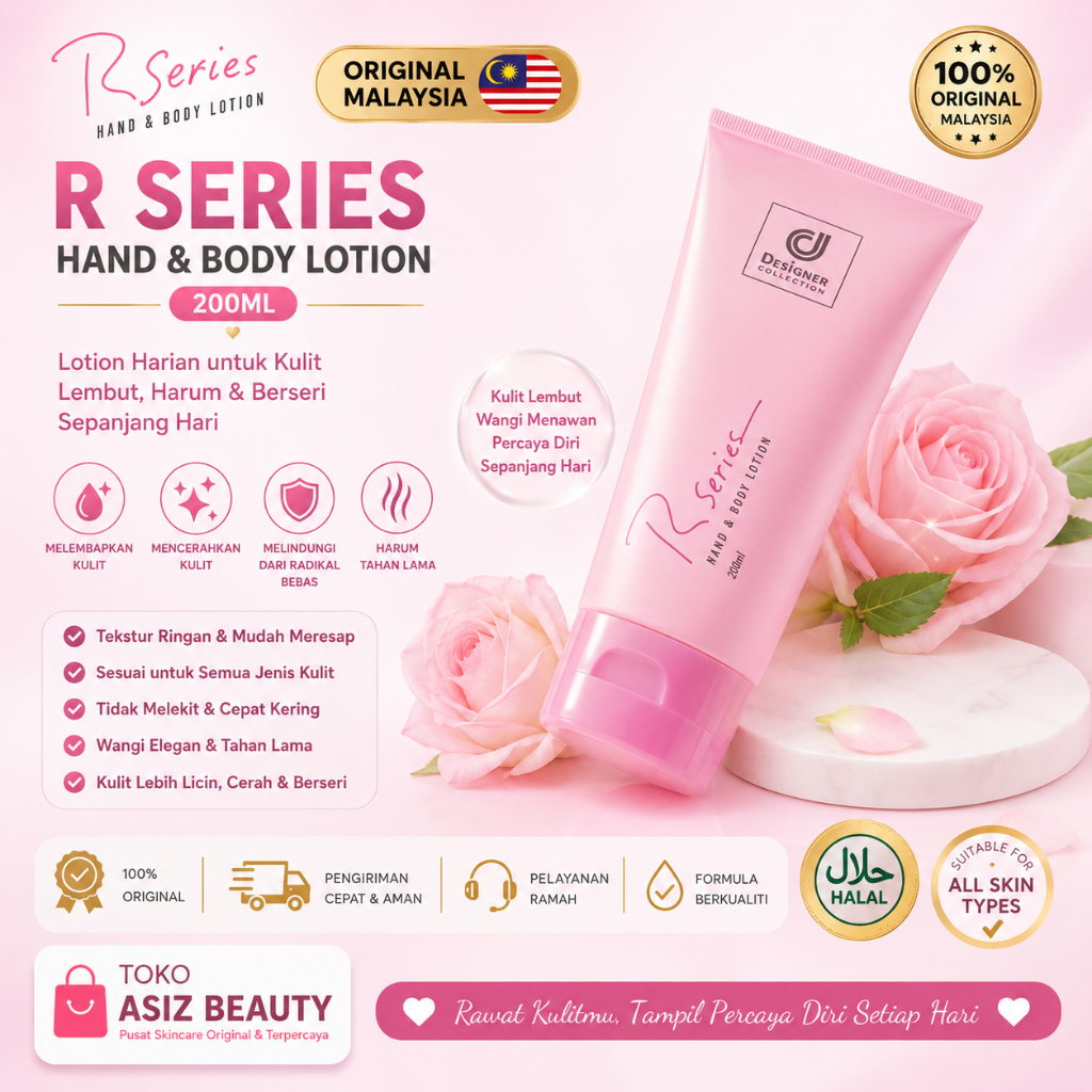 R Series Hand & Body Lotion 200ml Original Malaysia