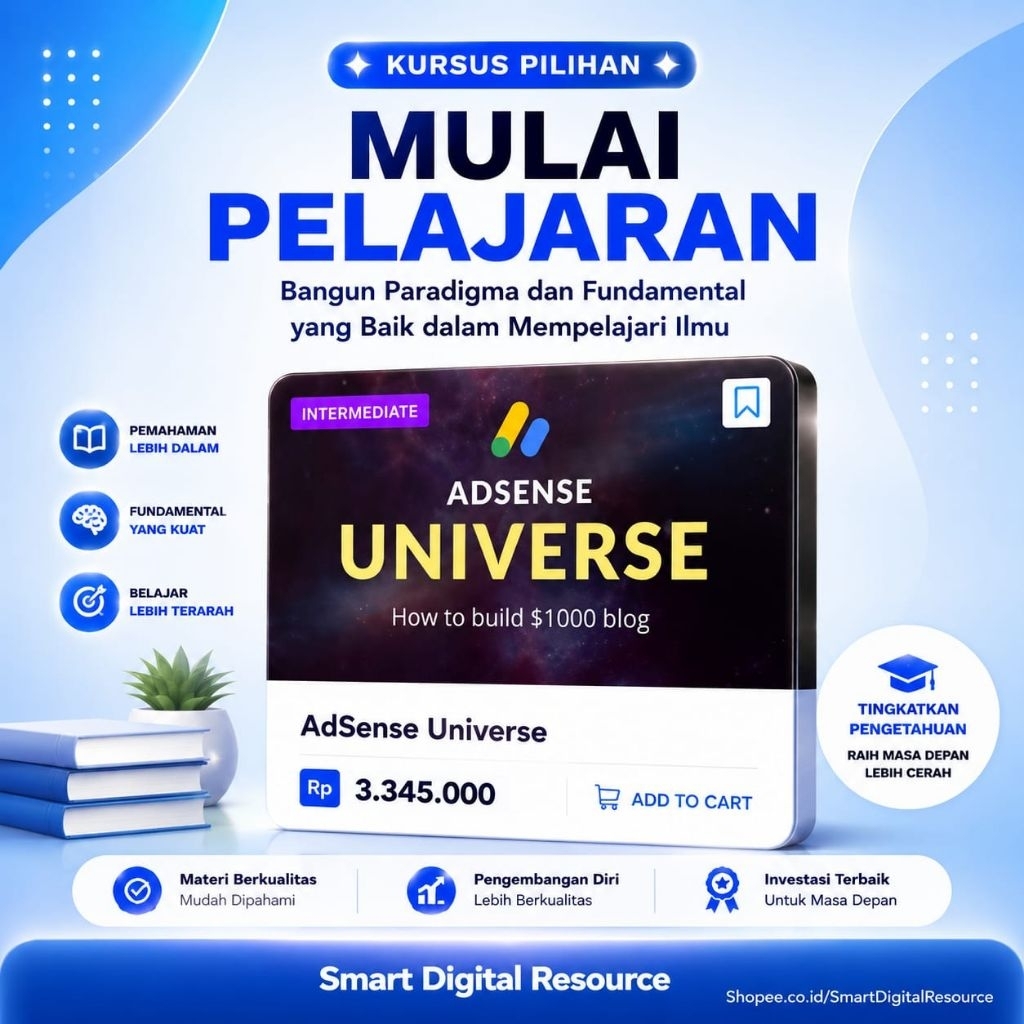 Full Materi Adsense Universe Kursus Belajar Adsense Bule DIGITAL MARKETING ONLINE INTERNET PELUANG U