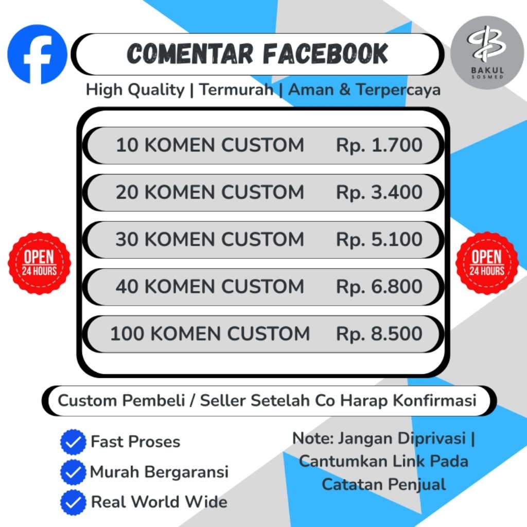 Komentar Facebook Real Akun Global Jasa Komen Facebook Permanen proses cepat | Bergaransi - Fast res