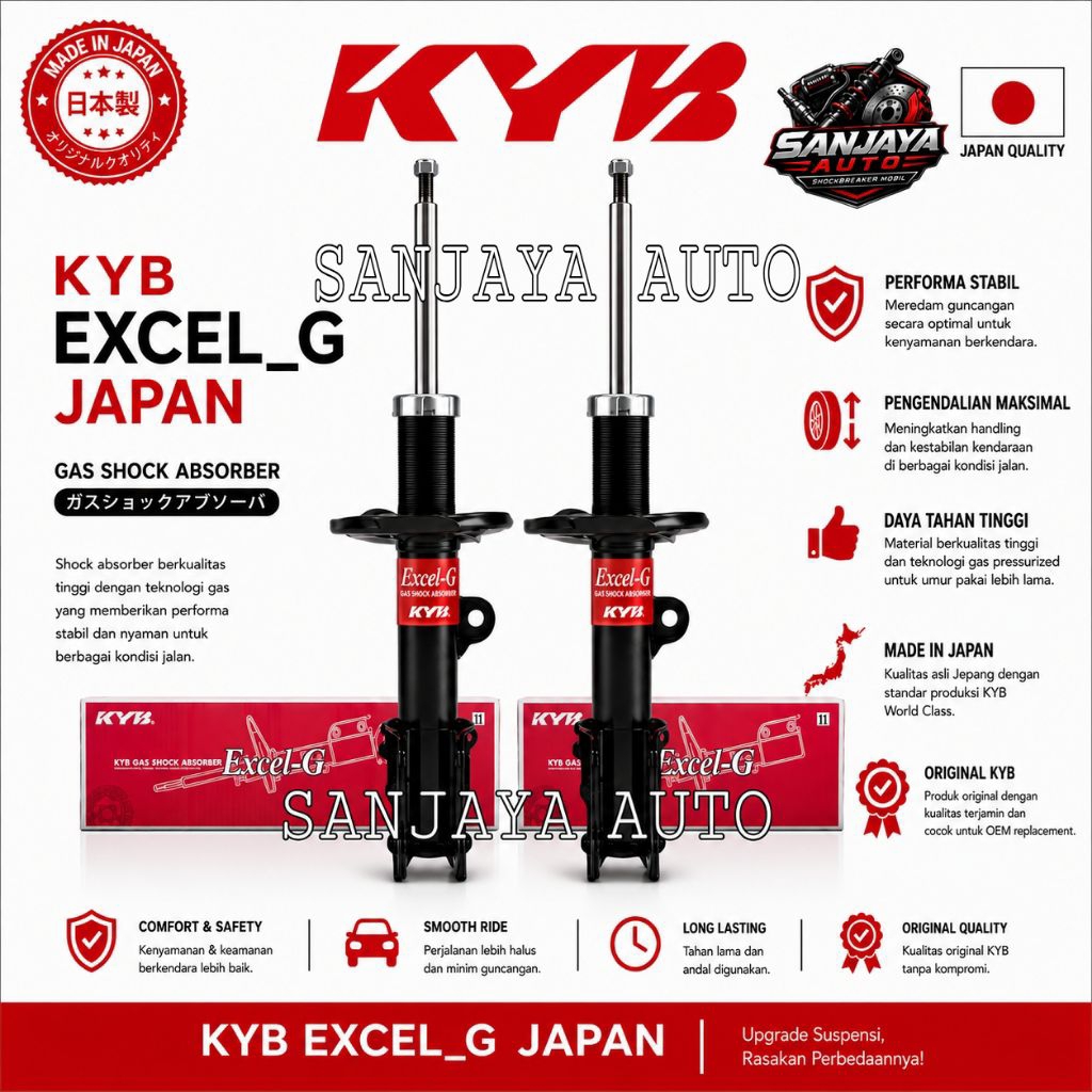 SHOCKBREAKER SHOCK ABSORBER HONDA CRV GEN 3 / SWK DEPAN ORIGINAL KYB EXCEL_G JAPAN