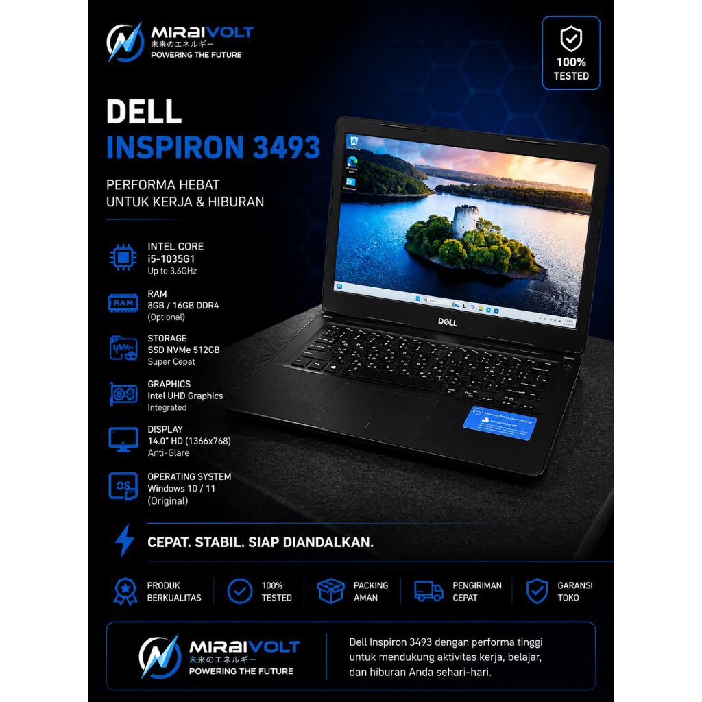 Dell Inspiron 3493/i5-1035G1/8/16GB/SSD Nvme 512GB