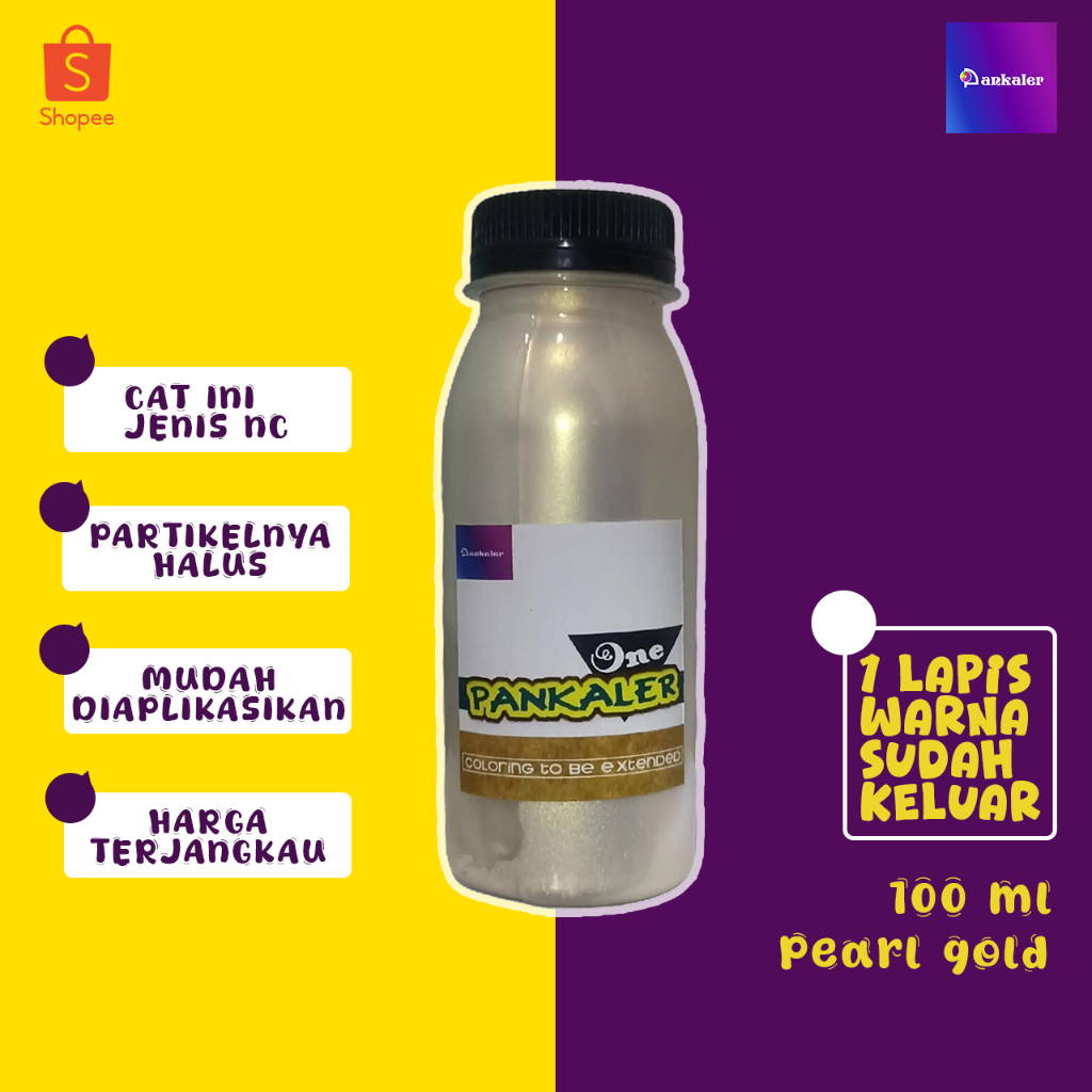 Pankaler Cat Lembayung Gold Glossy NC Motor Matic Efek Nyala Emas Kena Matahari