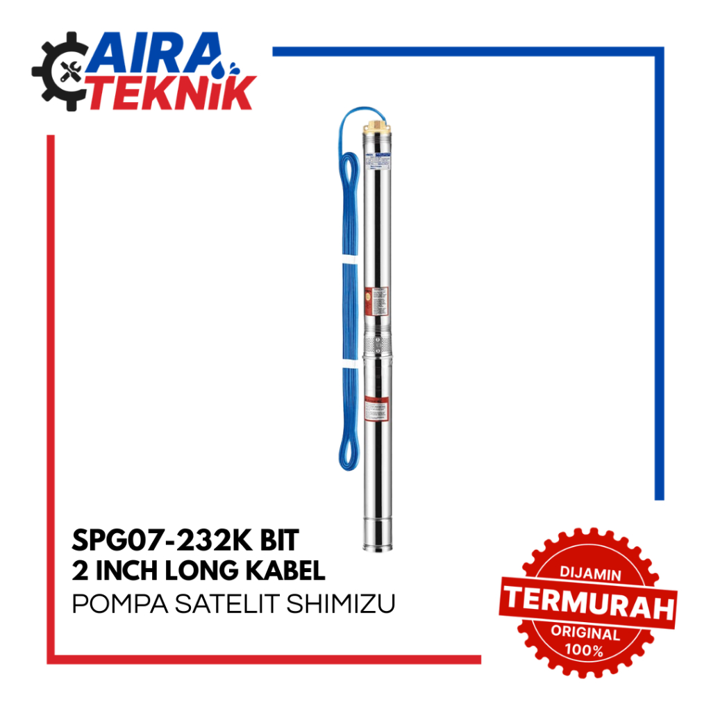 [SUBMERSIBLE PUMP] SHIMIZU SPG07-232K BIT 2inch 0.33HP LONG KABEL