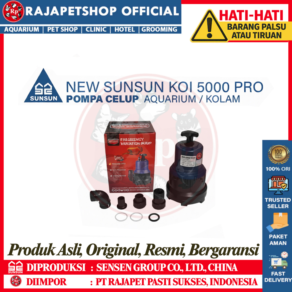 NEW SUNSUN KOI 5000 PRO Pompa Air Celup Kolam Aquarium