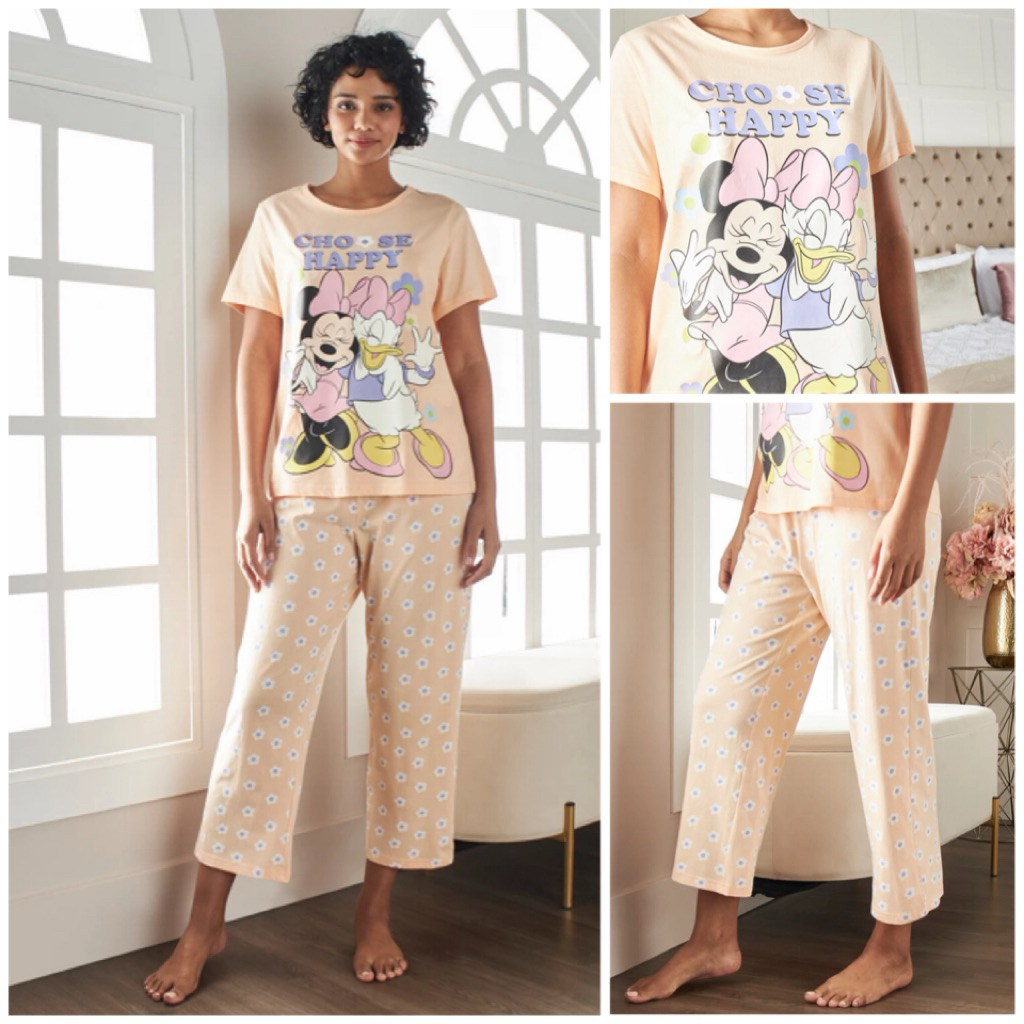 MAX SALE, 2 Piece Minnie Mouse and Daisy Duck Orange Pyjamas Set