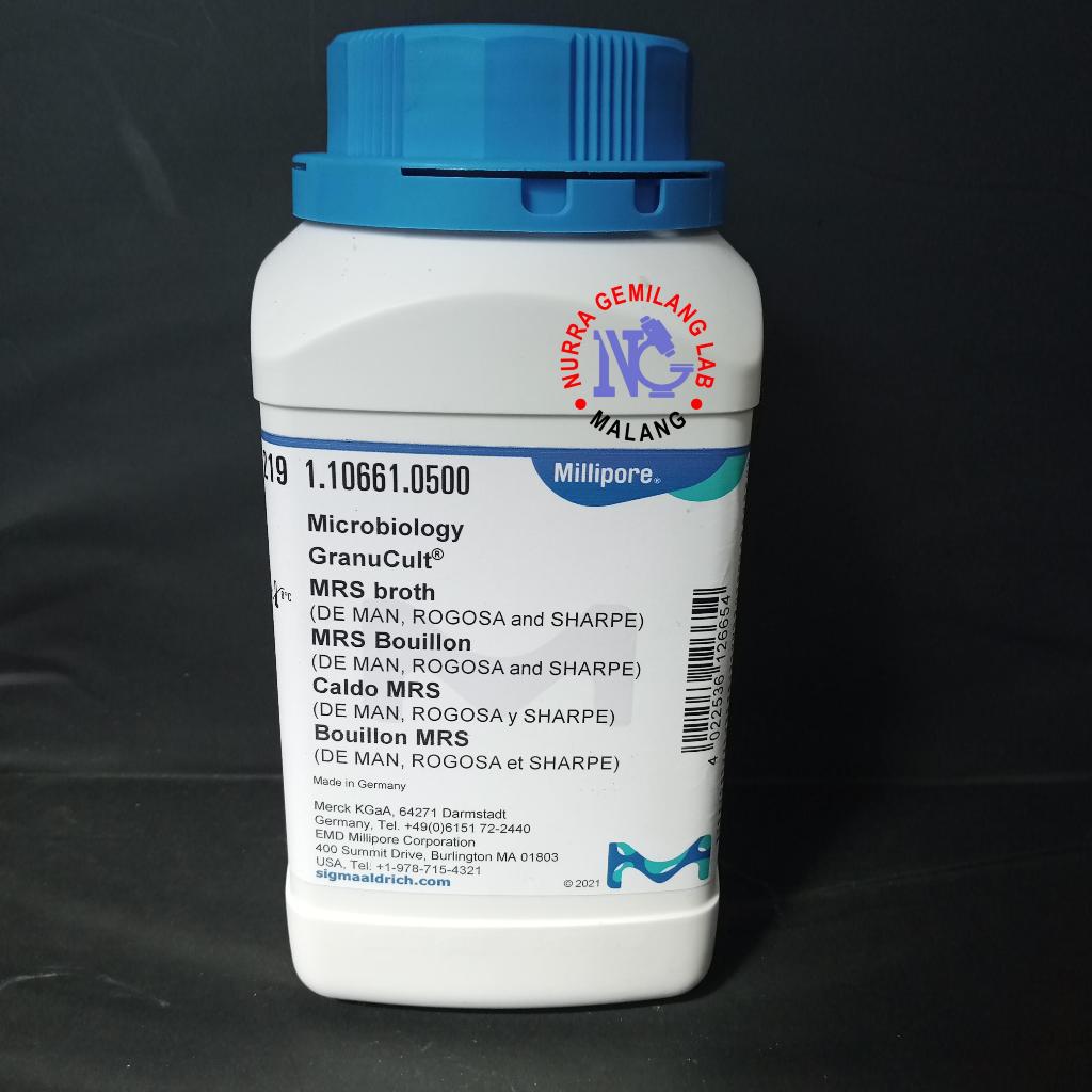 MRS Broth Merk 1.10661.0500 1 botol 500 gr | Media MRSB