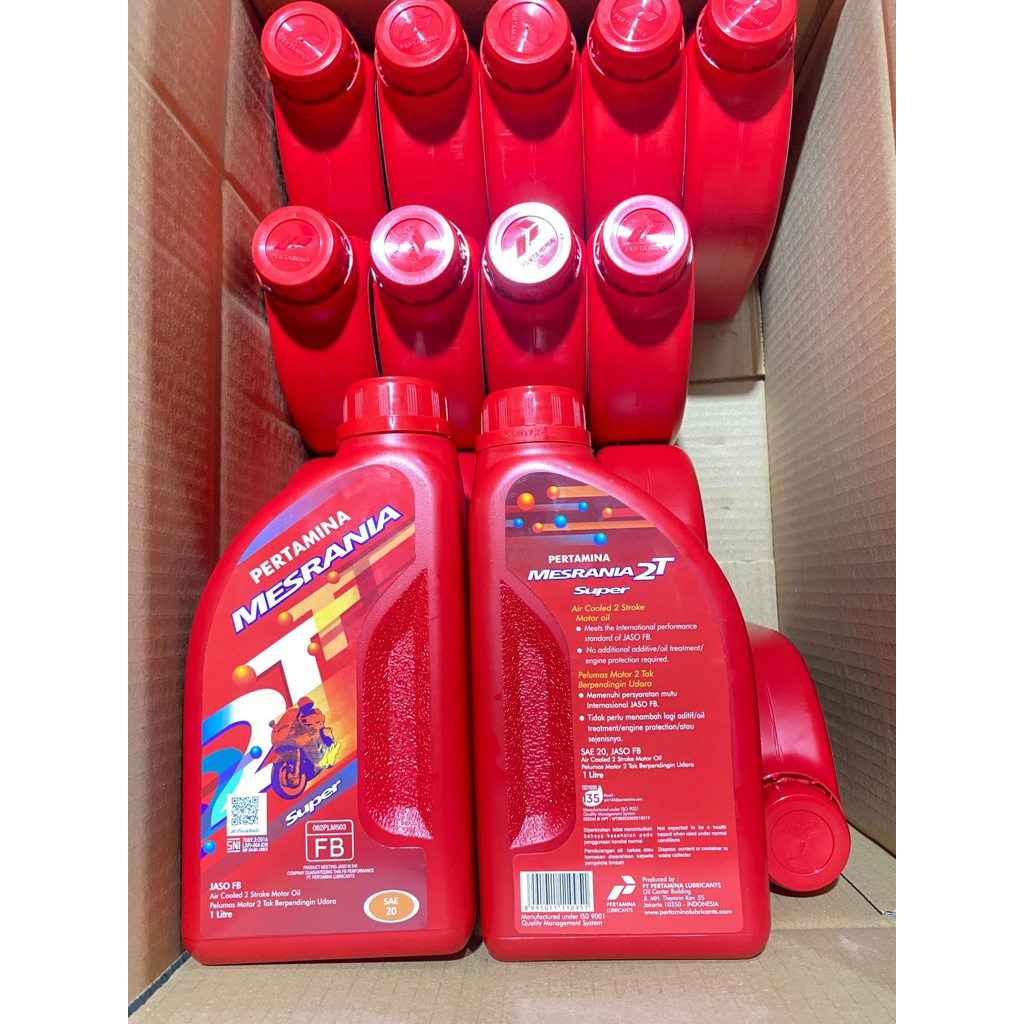 1 Dus (20 Botol) Oli Mesran 2T Super 1 Liter