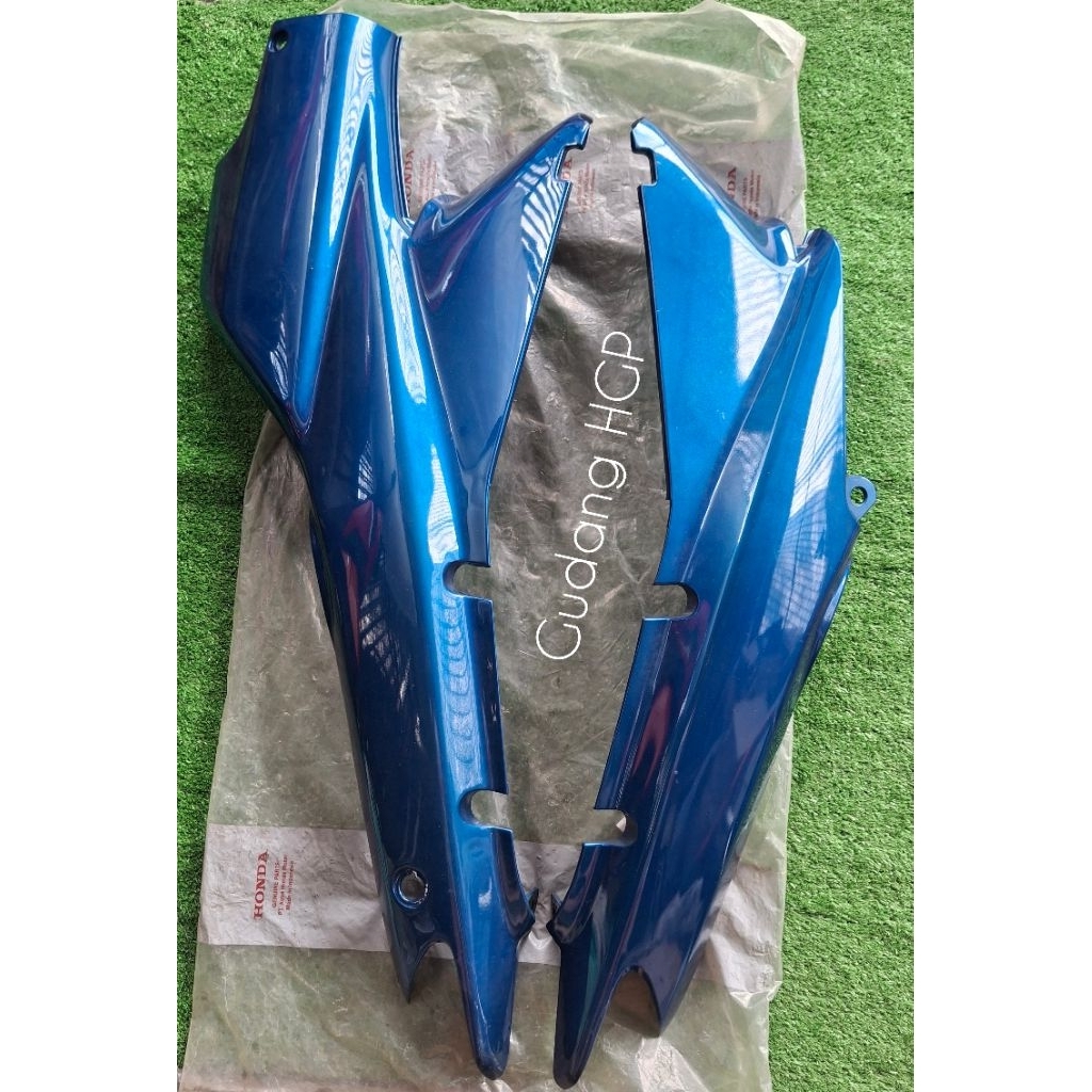 Cover L & R Body Set Candy Blue Cover Body Kiri Kanan Supra V X XX Fit Old 64330 64340-KEV-880FML Or