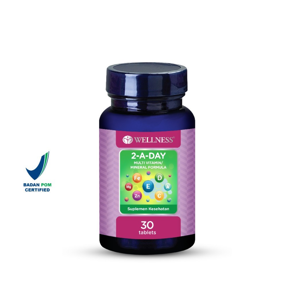 Wwellness 2-A-Day 30 Kaplet Multivitamin Mineral Stamina Imun