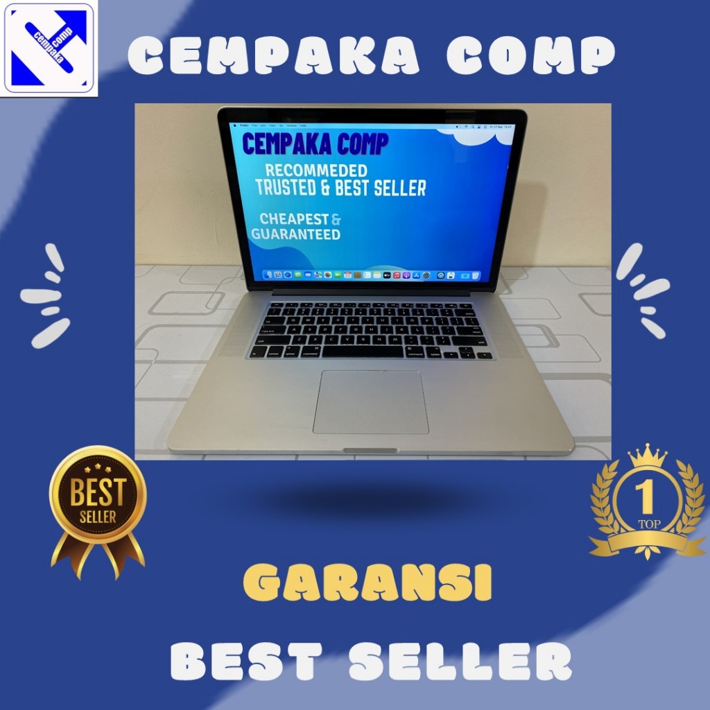 MacBook Pro Retina 15 Mid 2015 Core i7 16GB SSD 128GB Garansi