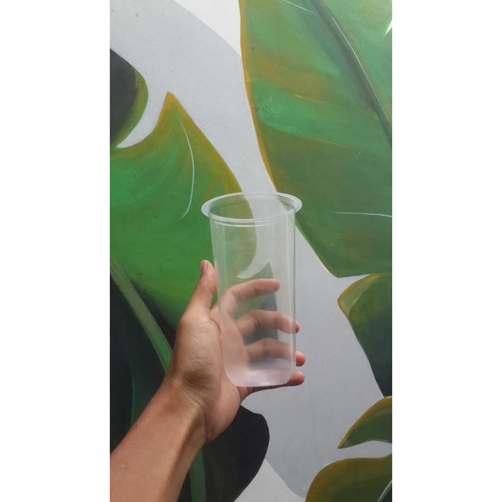 1 DUS - Gelas Plastik 18 & 22 Oz Standar / Gelas Plastik Kopi / Gelas Plastik Tahan Panas