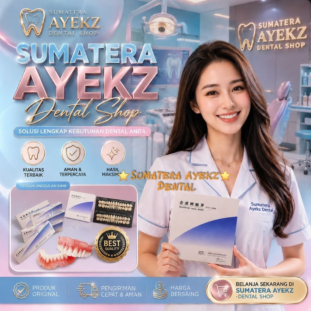 Dental Gigi Palsu Tiruan Caiyu Fullset Full Rahang Atas Bawah