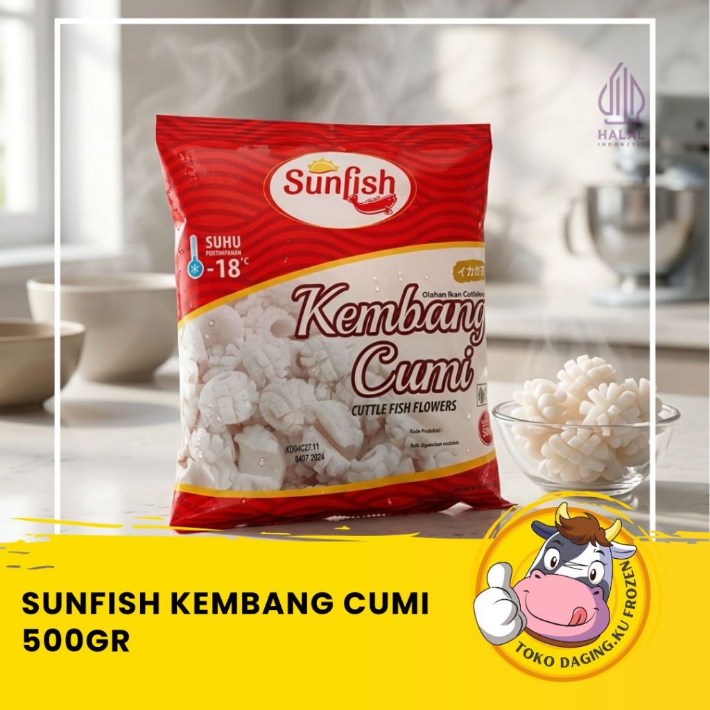 Sunfish - Kembang Cumi 500GR Cumi Frozen Food Halal Higenis
