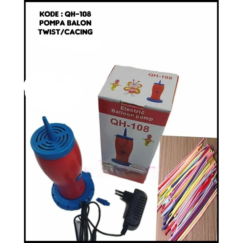 Pompa balon cacing elektrik / pompa balon twist elektrik