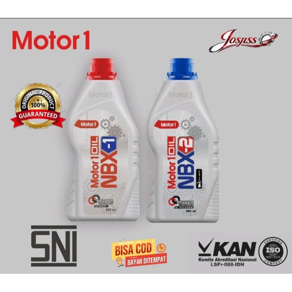 OLI MESIN MOTOR 1 NBX 1 DAN NBX 2 UNTUK MATIC DAN MANUAL UKURAN 800ML ORIGINAL MOTOR 1 100%