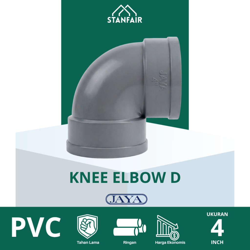 Jaya Keni Elbow D 4" / Knee Elbow DV 4" / Elbow Pvc 4 Inch Jaya