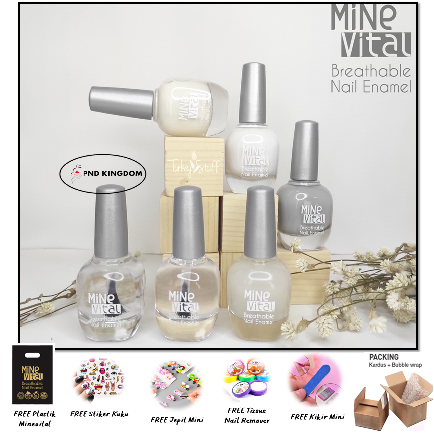 [ Kutek Bening ] ORIGINAL Kutek Halal Sah Sholat Wudu Friendly MINEVITAL Breathable Nail Polish