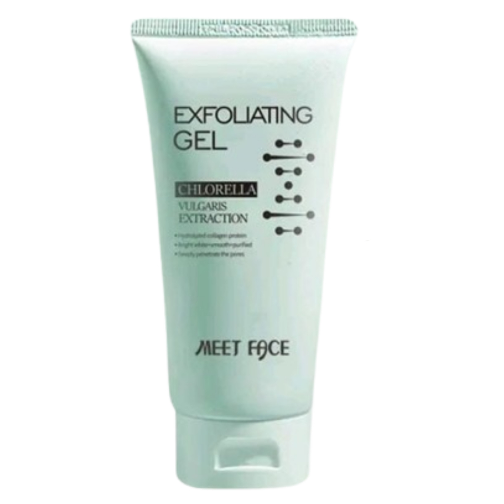 Exfoliating Gel Meet Face Chlorella Vulgaris Mengangkat sel kulit mati Melembabkan Mencerahkan 50g