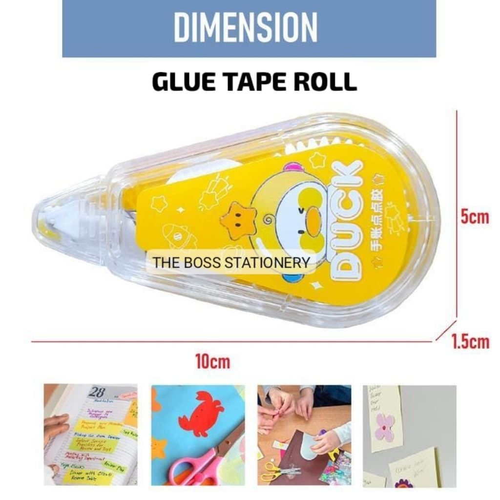 [LUSIN] GLUE TAPE ROLL FANCY / LEM ROLL / LEM KERTAS / LEM PITA ROLLER / DOUBLE TAPE