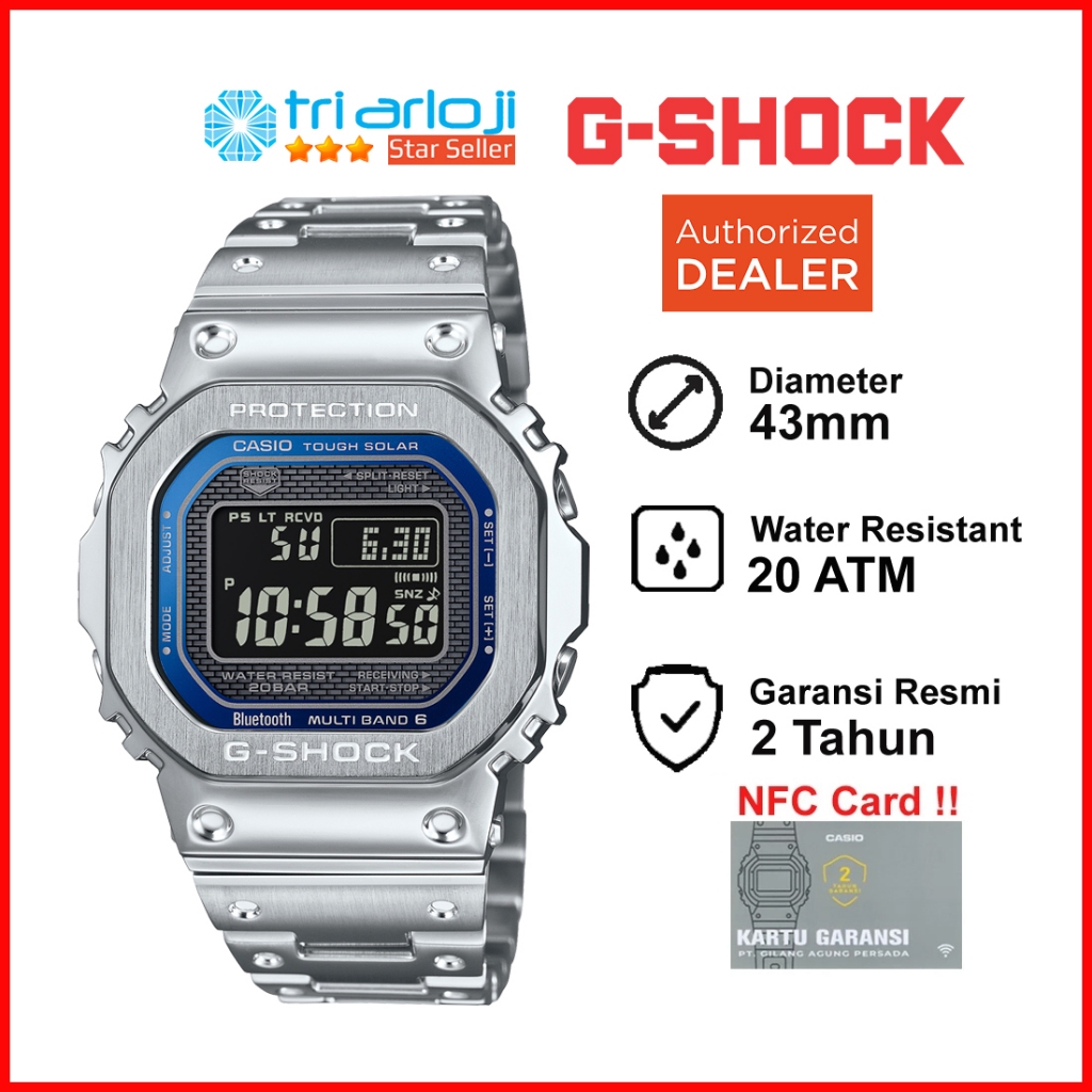Casio G-SHOCK GMW-B5000D-2DR Jam Tangan Pria Digital GSHOCK GMW-B5000D-2 GMWB5000D GMW B5000D 2DR