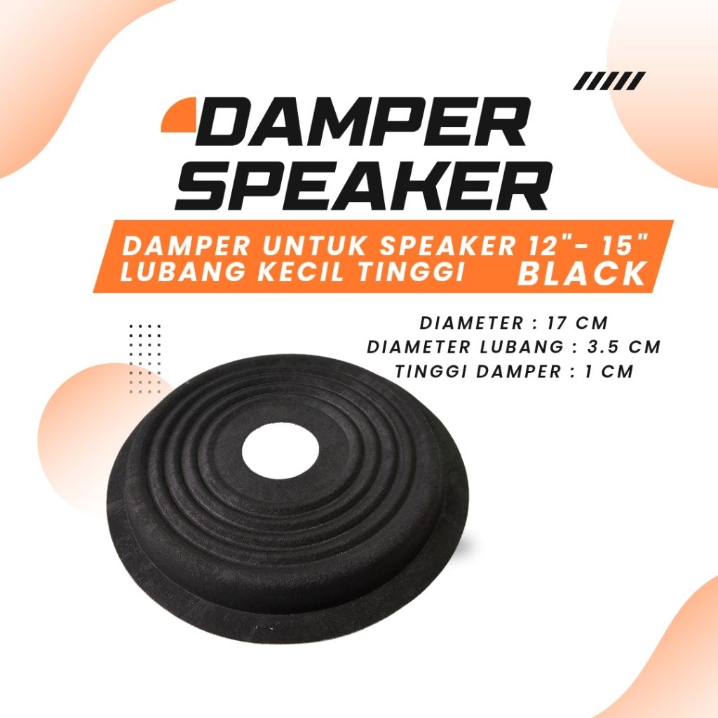 Surya Agung Damper Speaker 12inch 15inch tebal tinggi diameter 17cm diameter dalam 3.5cm sparepart k
