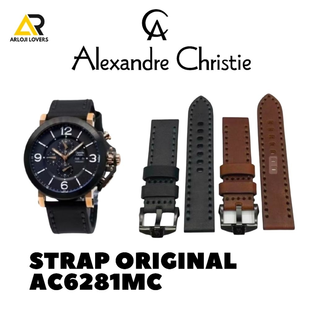 Tali/Strap Kulit Jam Alexandre Christie Type AC6281MC