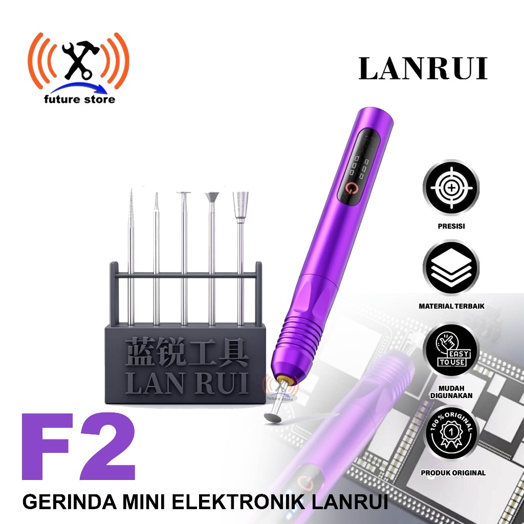 LANRUI Gerinda kecil Elektronik F2 USB Set Mata Gerinda Presisi - Gerinda Mini Portable F2 LANRUI Se