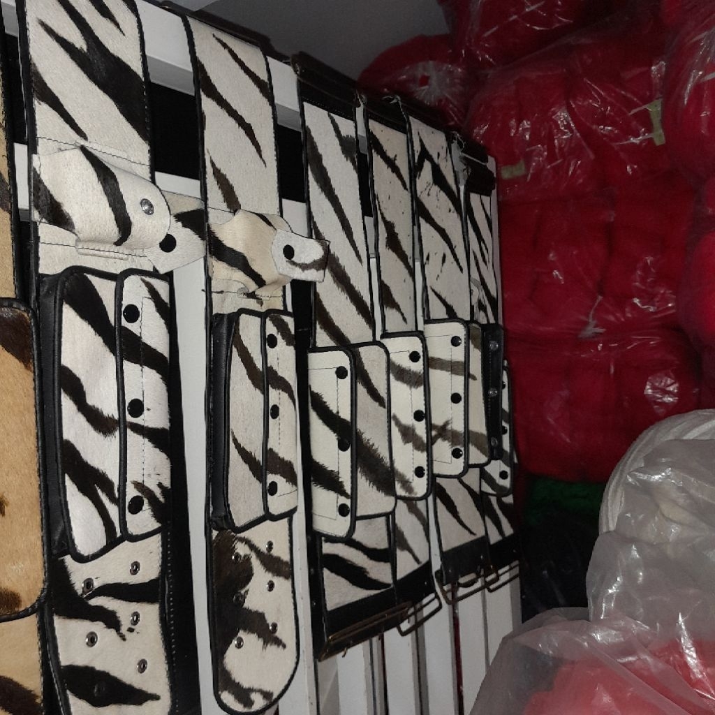 SABUK OTOK UKURAN LEBAR timangan 11CM MOTIF MACAN Putih corek| SABUK KULIT MOTIF COREK | SABUK BOPO 