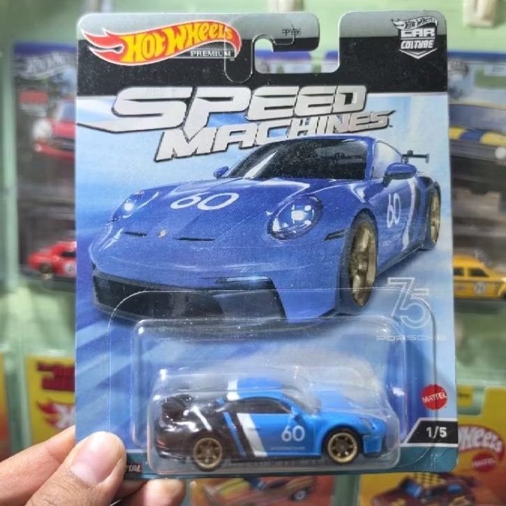 HOT WHEELS PORSCHE 911 GT3 BIRU SPEED MACHINE