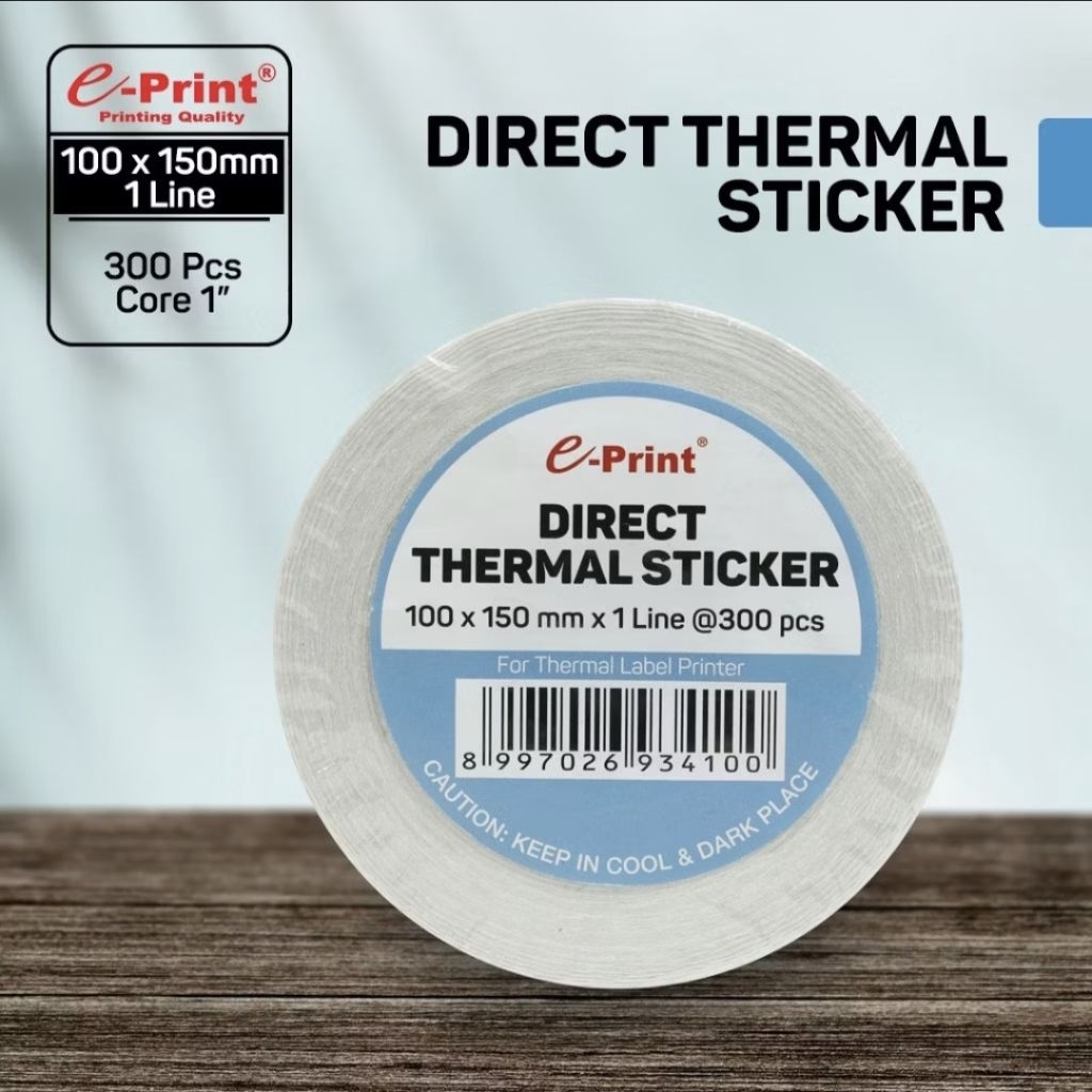 E-Print Label Thermal 100 x 150 mm / Label thermal roll 100 x 150 mm (300 label) / sticker label the