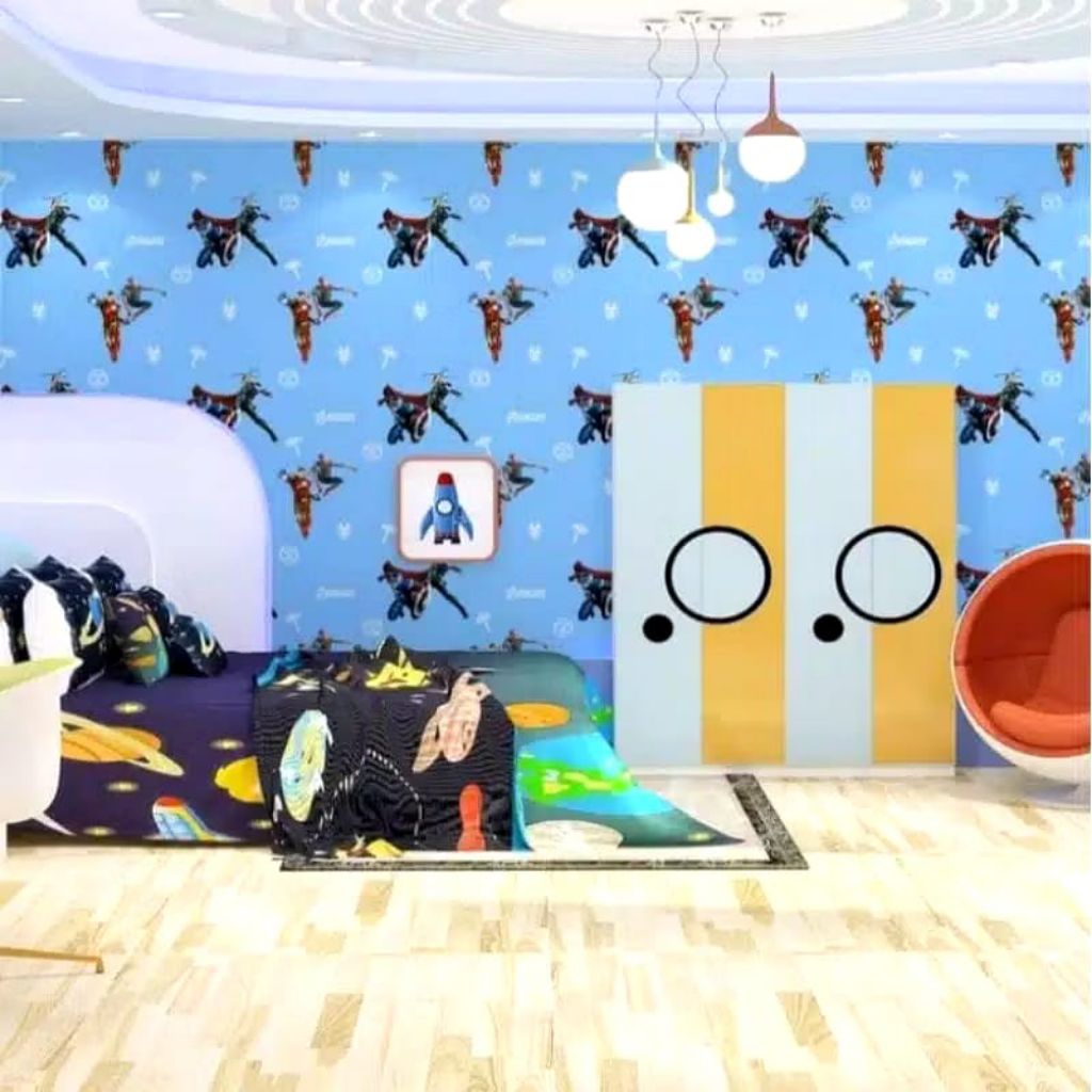 Wallpaper Dinding Wallpaper Dinding Kamar Anak Estetik Wallpaper Dinding Karakter Anak