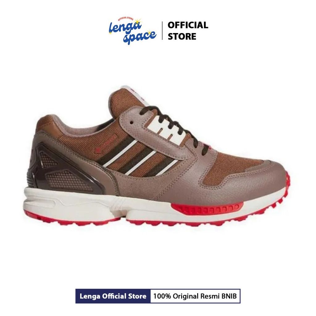 Sepatu Golf Unisex OG Zx 8000 Gtx Unisex Shoes - Trace Brown/Preloved Brown/Chalk White (JP5258) Ori