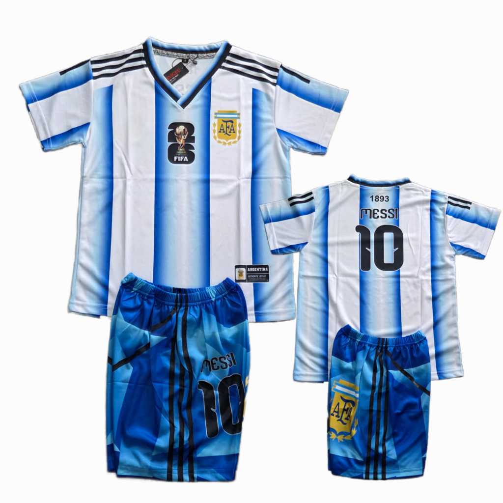 jersey setelan bola argentina/setelan baju bola argentina printing terbaru