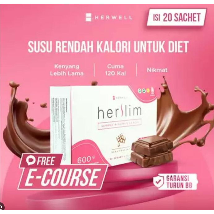 HERSLIM Herwell 1 BOX The Ultimate Diet Formula Susu Kolostrum Casein Diet