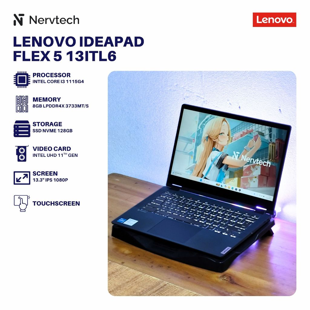 Lenovo IdeaPad Flex 5 13ITL6 Core i3 1115G4 Gen 11 8GB/128GB 13 inch 1080p Touchscreen 2in1 Yoga x36