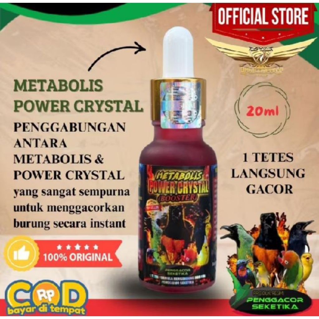 BOOSTER METABOLIS POWER CRYSTAL ORIGINAL SOLUSI BURUNG MACET BUNYI