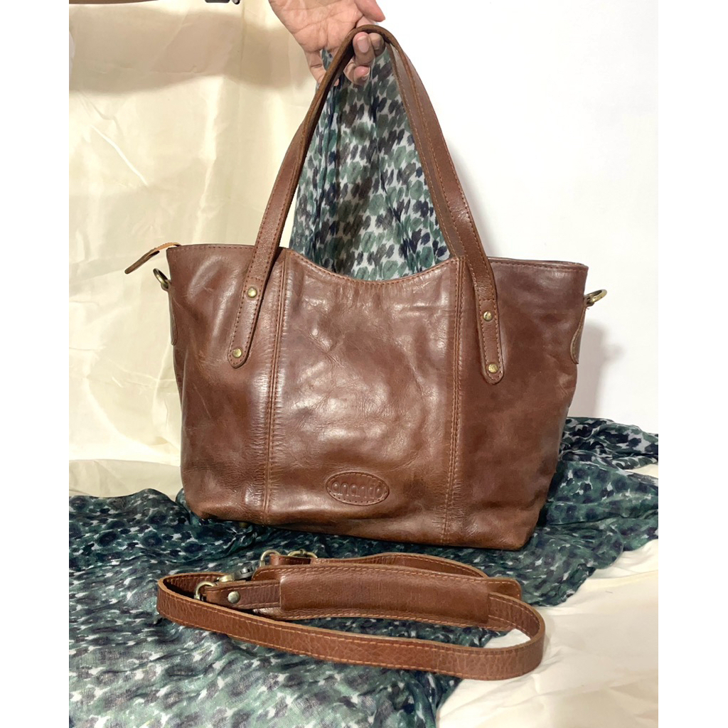 Anantio Jogja Tote Sling Shoulder Bag Kulit Asli Kulas Lurik