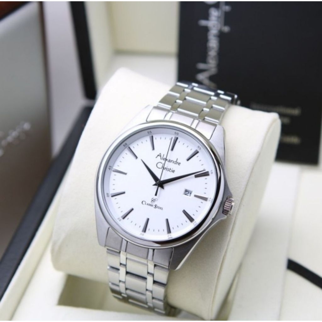 Jam tangan couple Alexandre Christie Ac 8661/ Ac8661 Rantai Original