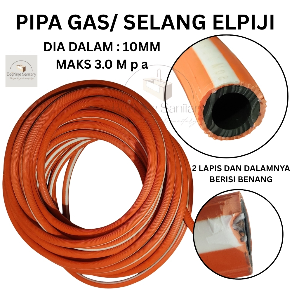 (Harga per meter) Selang Gas elpiji/ pipa gas 2 lapis isi benang/ SELANG LPG/ selang propana/ selang