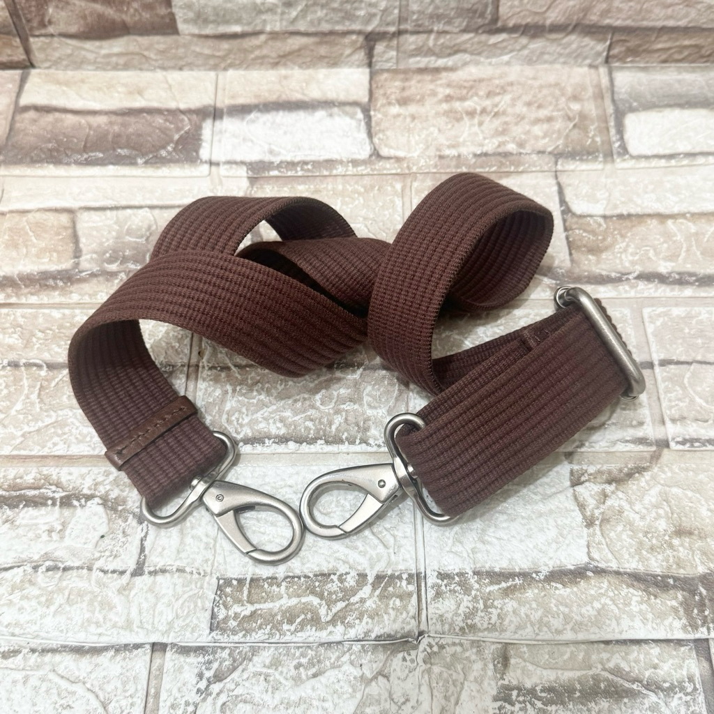 T07# NET-Preloved Fossil Talpan Strap Webbing Espresso Keyper