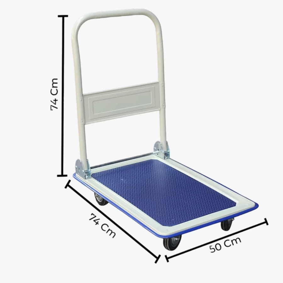 Hand Trolley Lipat 150Kg 300Kg Trolley Dorong Gudang Serbaguna