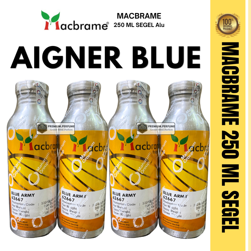 Bibit Parfum Cwo BLUE ARMY ( A. BLUE ) SEGEL 250 ML Alumunium MACBRAME Aigner