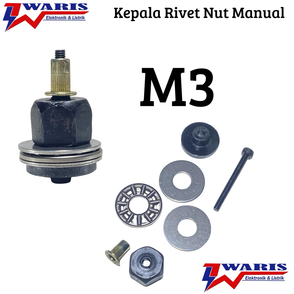 Kepala Rivet Nut Gun Hand Rivet Manual M3 Alat utk Pasang Mur Rivet