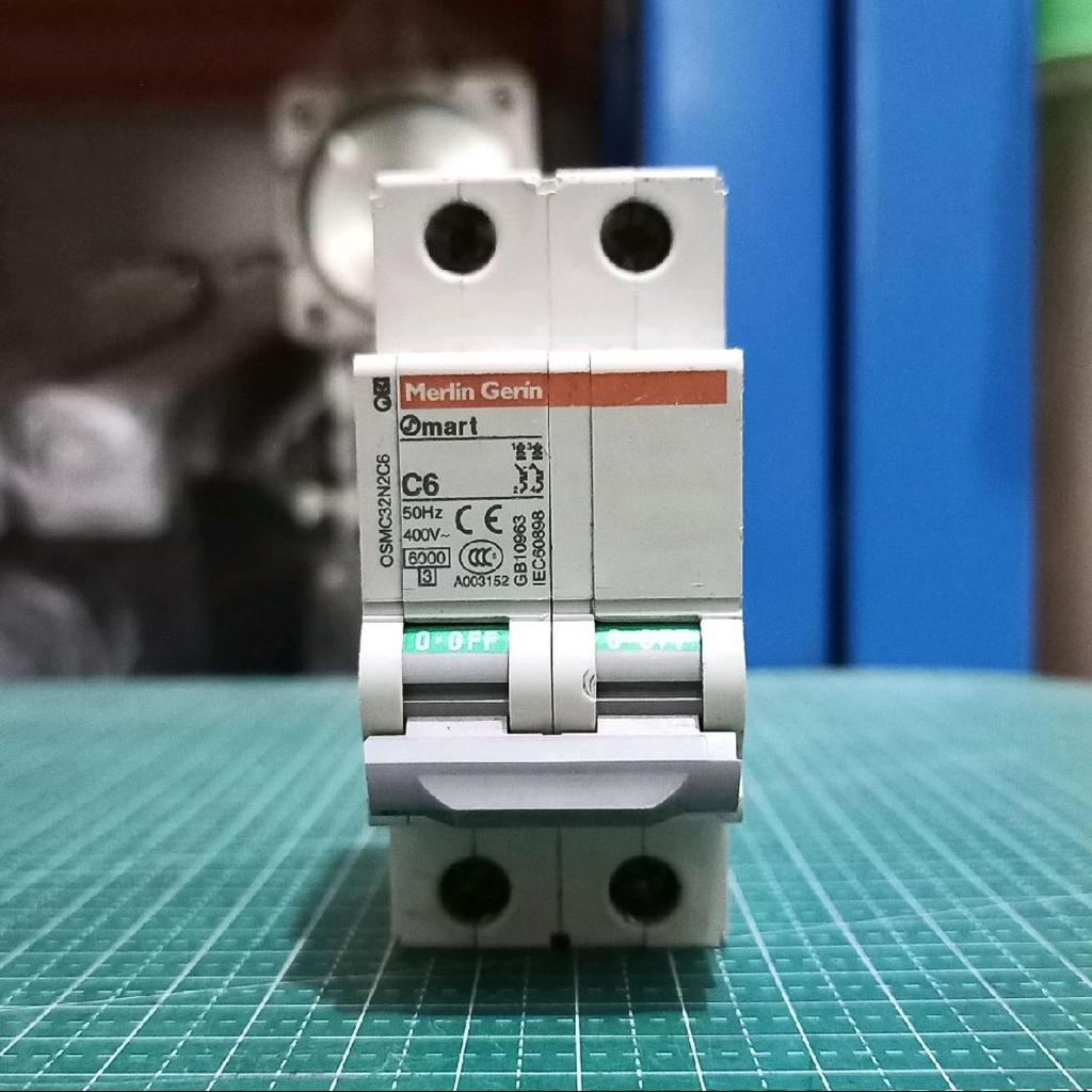 MCB MERLIN GERIN smart C6 2P 6 Ampere 2 Pole Schneider Electric