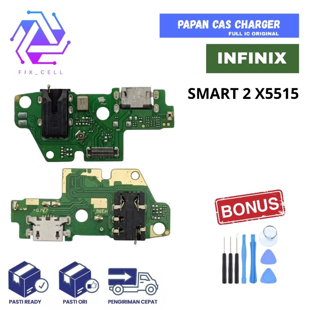 papan cas infinix smart 2 X5515 original konektor pcb full ic board pengganti conektor mic ct meetoo