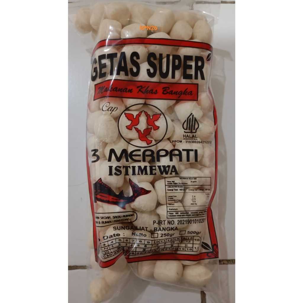 Getas Super Bangka 3 Merpati 250 gram - Hitam Merah