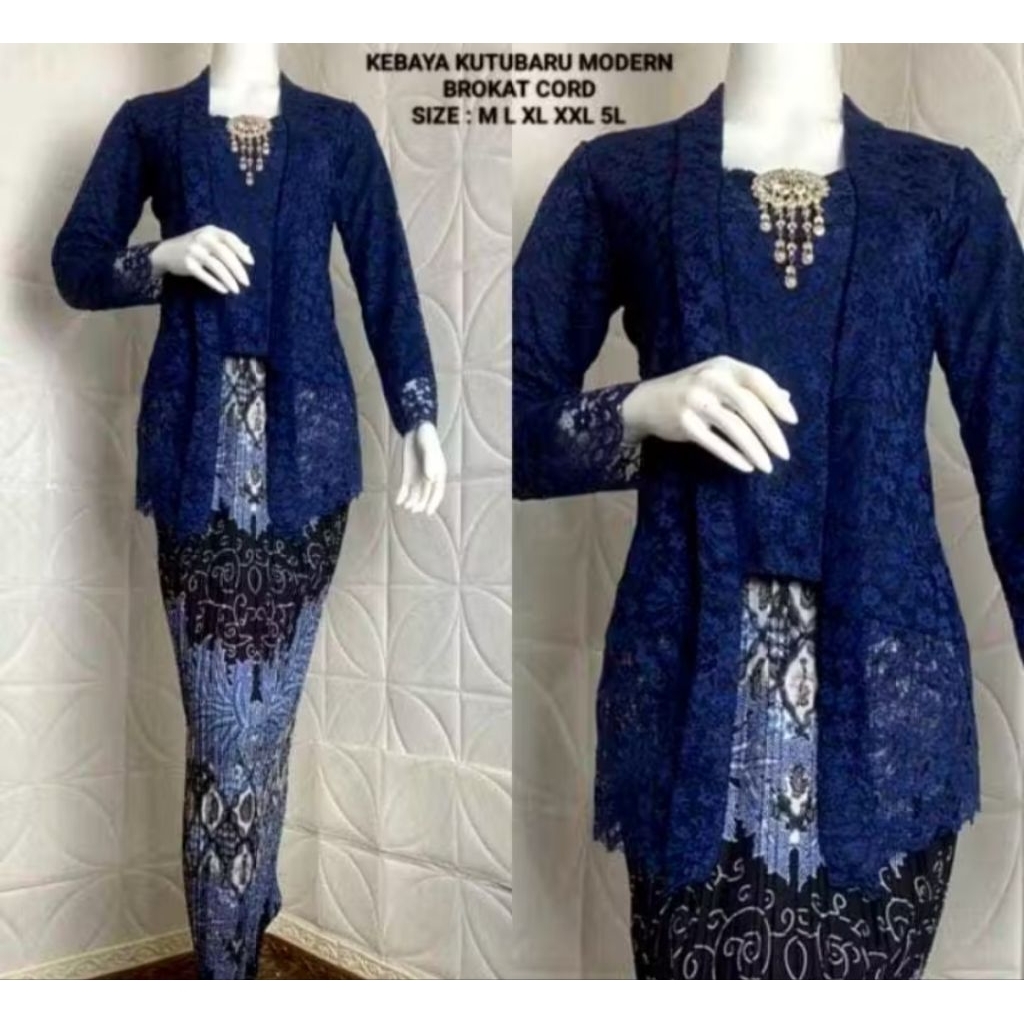Kebaya Kutu Baru/Kebaya Wisuda/Kebaya Biru/Kebaya Modern